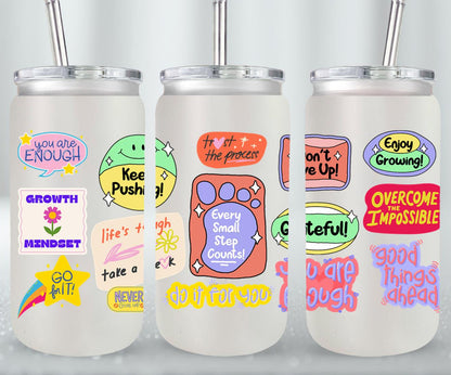 Every Small Step Counts - glass can
