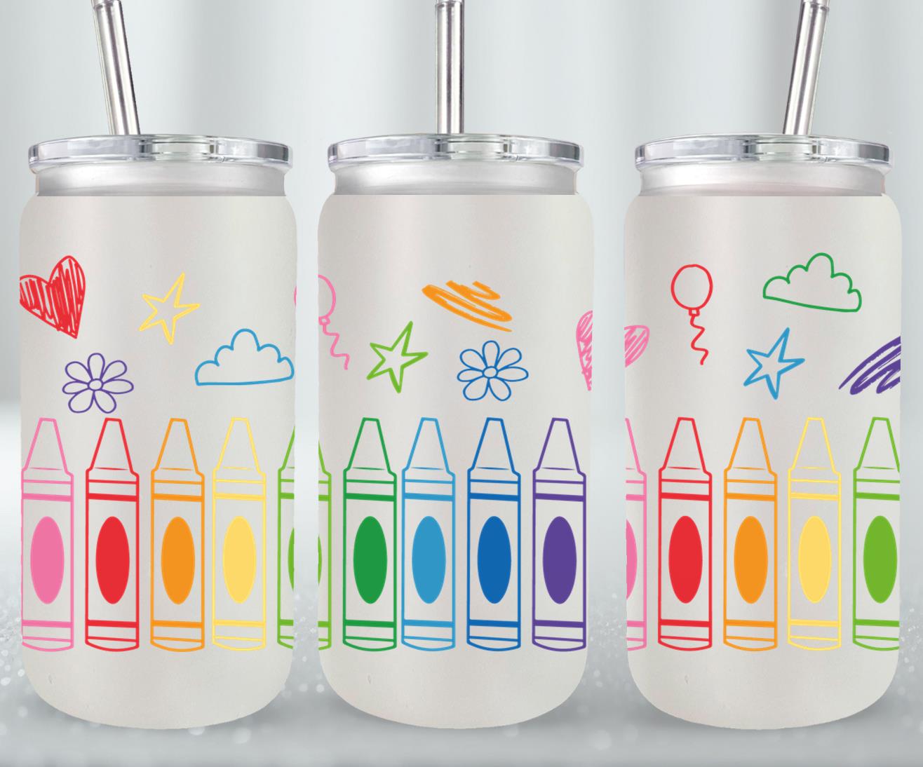 Back to School - glass can