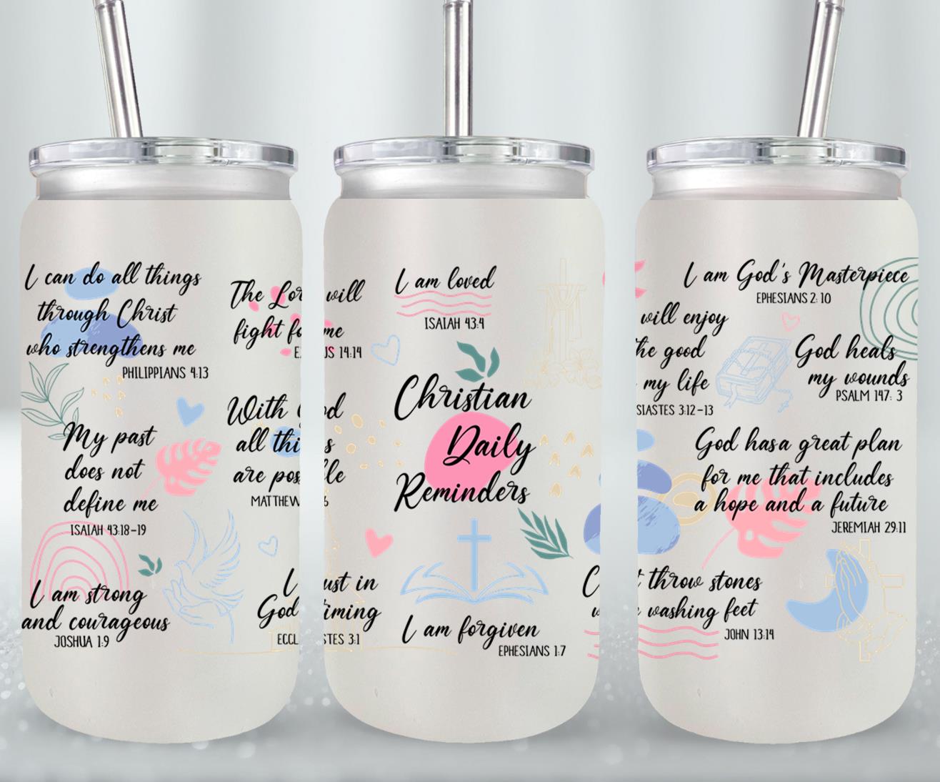 Christian Daily Reminders-10193 - glass can
