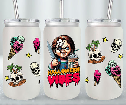 Halloween Vibes - glass can