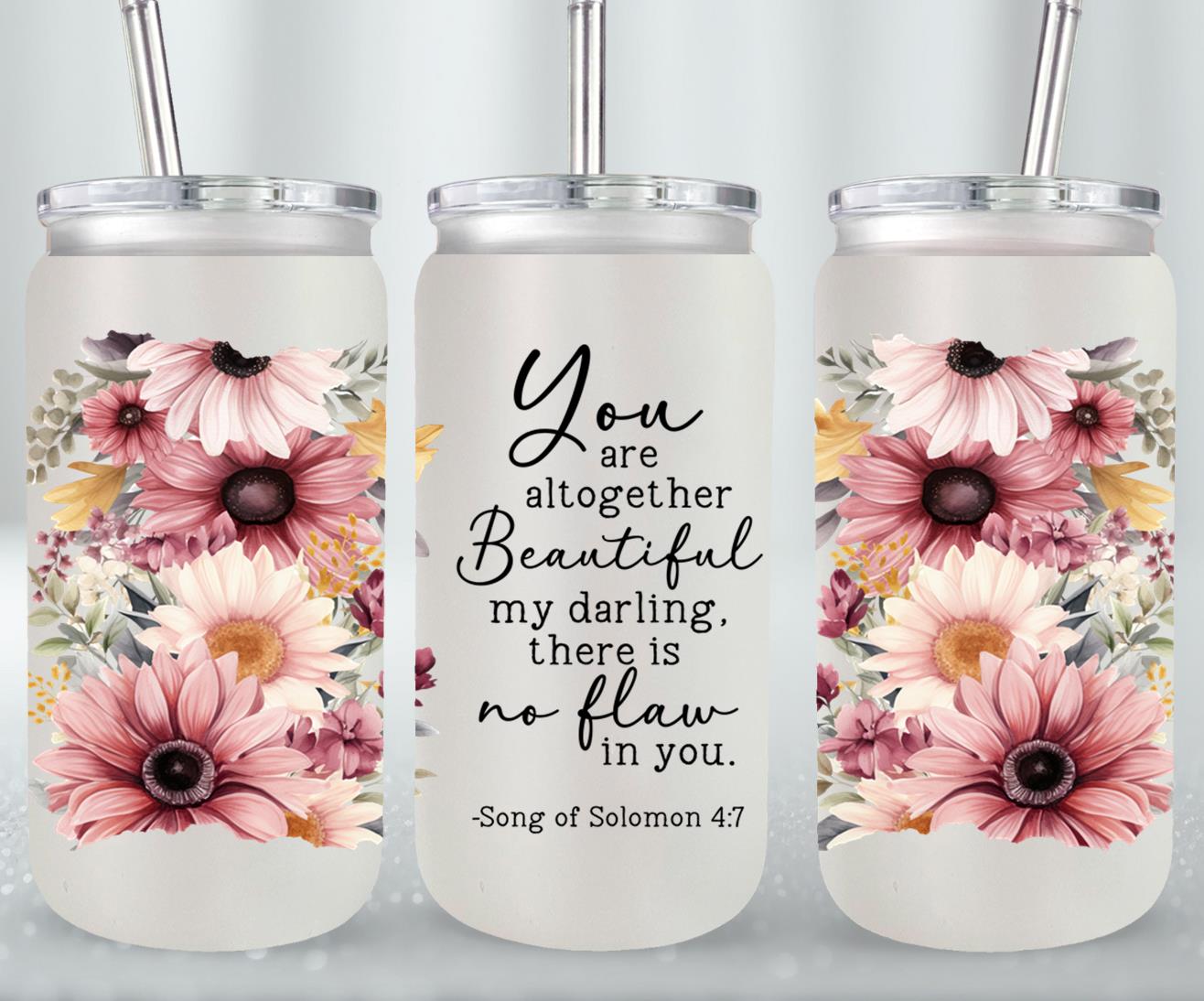 You Are Beautiful-10233 - glass can