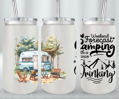 Adventure Camping - glass can