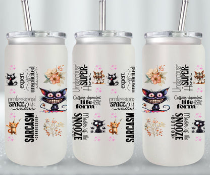 Sarcasm Connoisseur - glass can