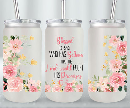 Blessed - glass can