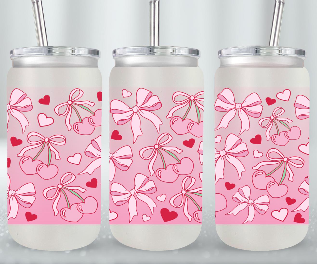 Coquette Cherry Bow-10248 - glass can