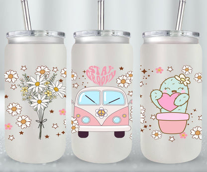 Stay Groovy - glass can