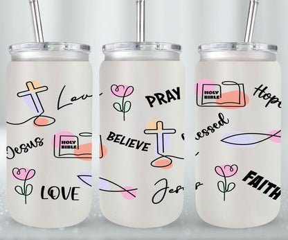 Jesus Love-10212 - glass can