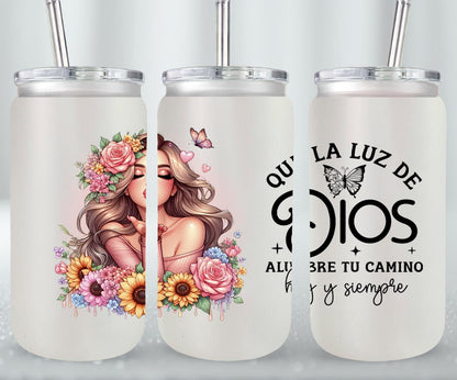 Que La Luz de dios Alumbre tu Camino-10185 - glass can