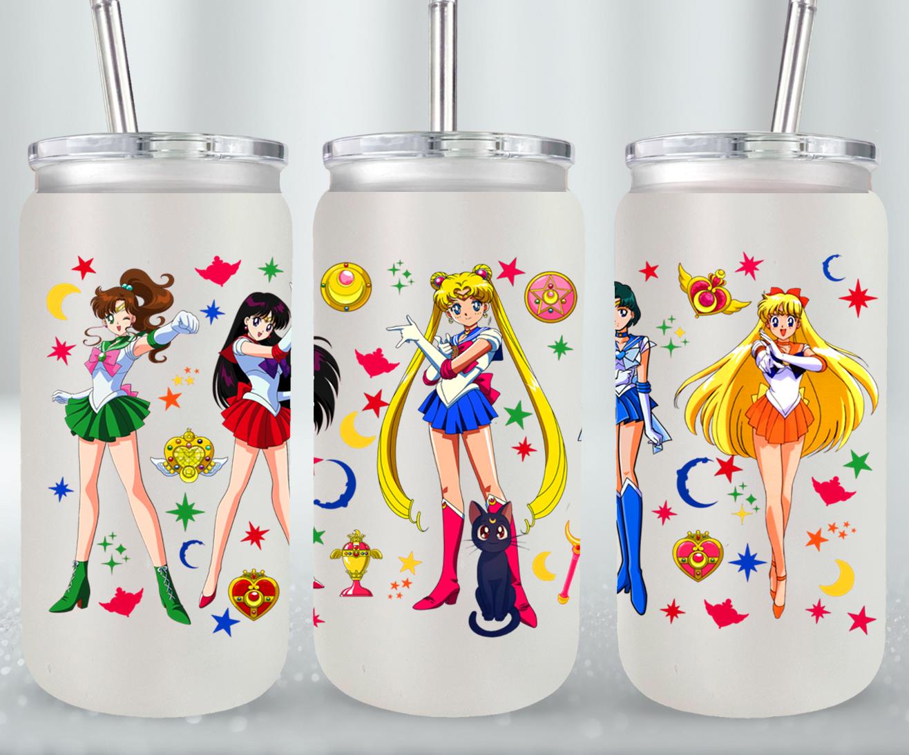 Moon Girls - glass can