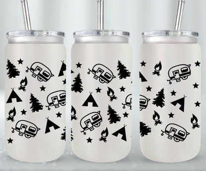 Adventure Camping - glass can
