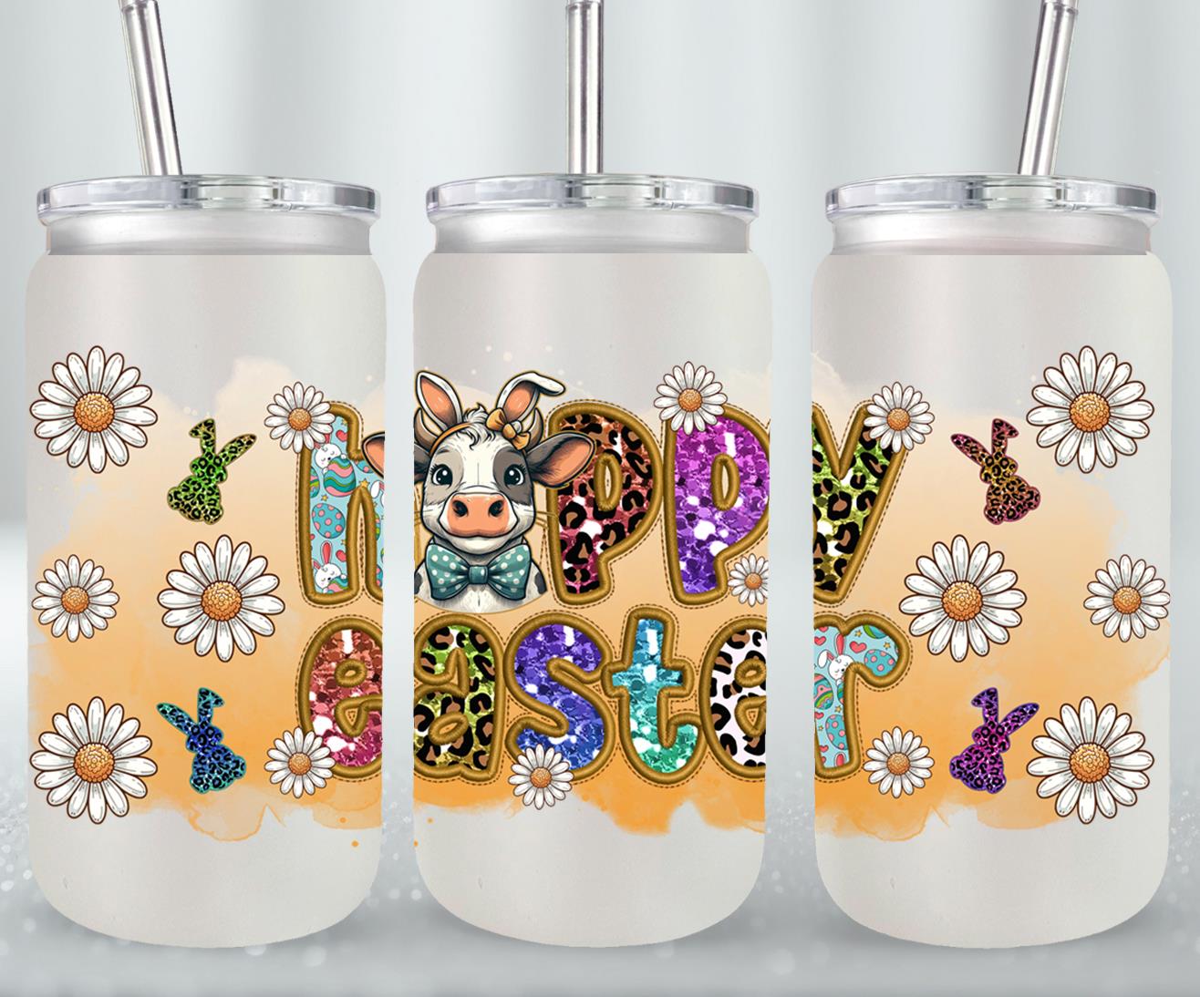 Cow Easter Day-10298 - glass can