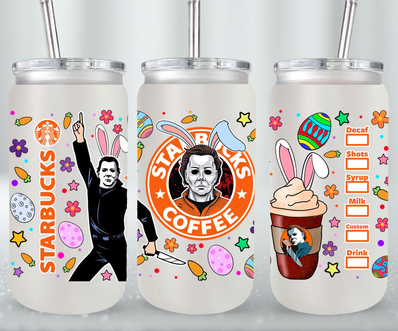 Easter Michael Myers-10339 - glass can