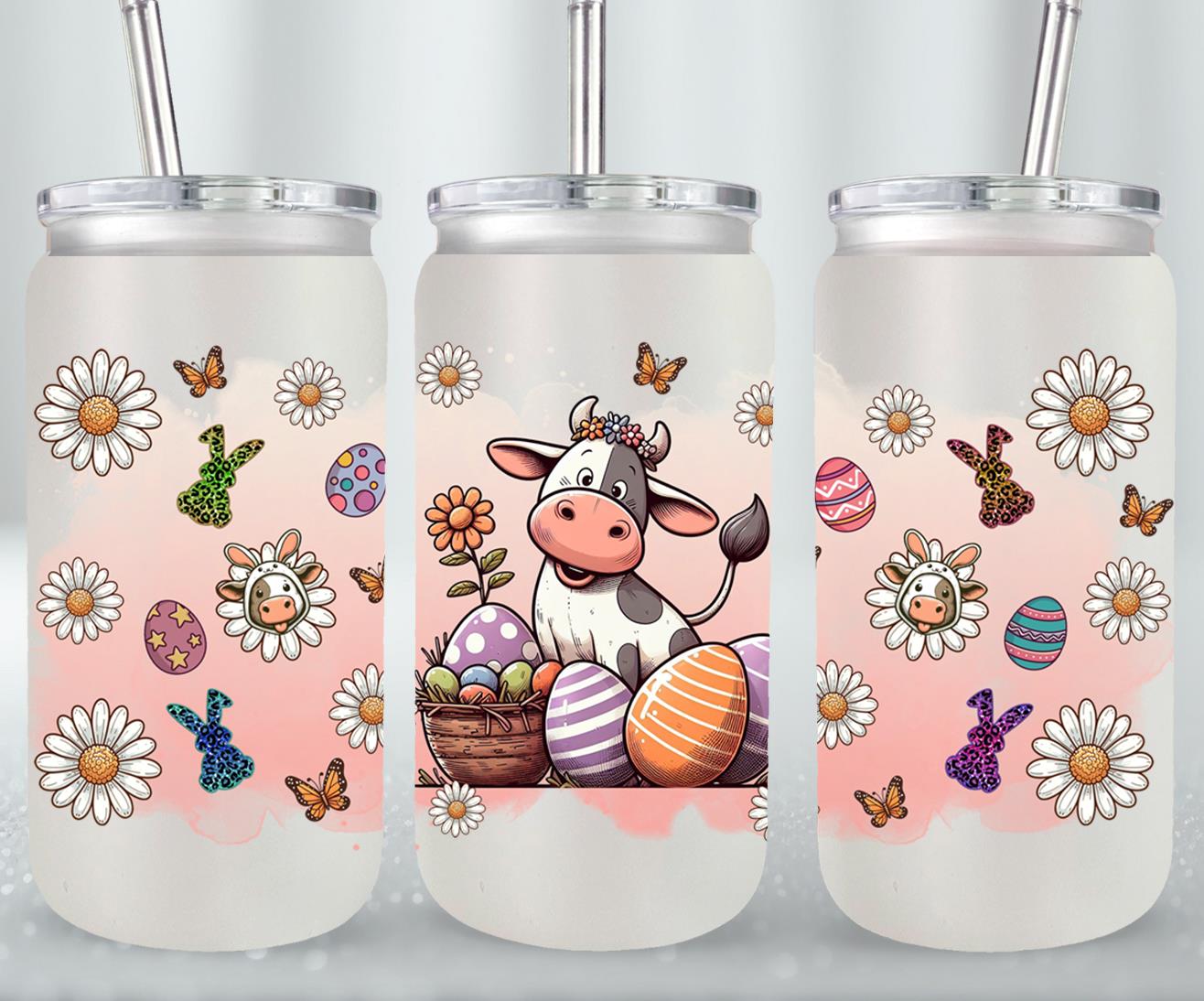 Cow Easter Day-10289 - glass can