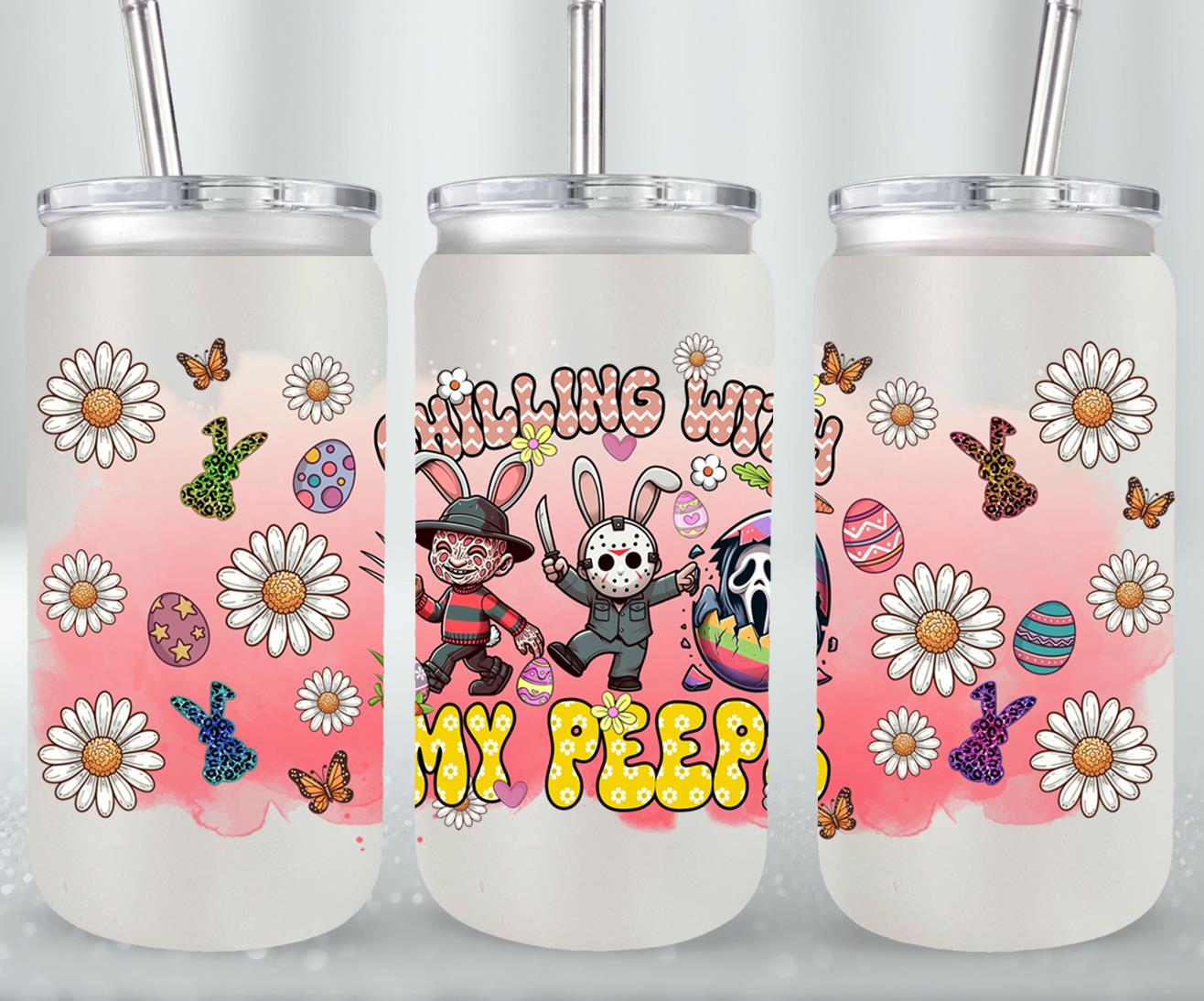 Easter Horror Killer-10334 - glass can