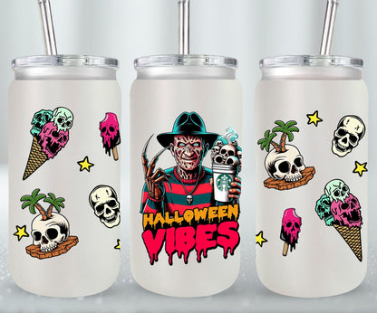 Halloween Vibesr - glass can