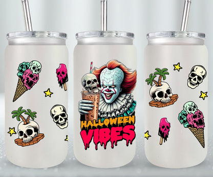 Halloween Vibes - glass can