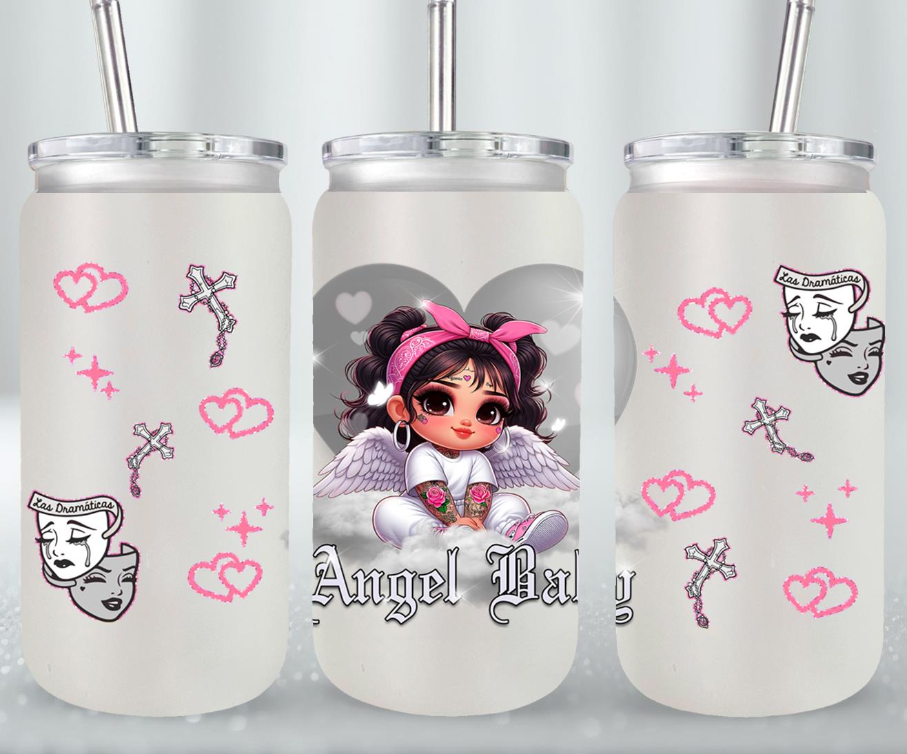 Angel Baby-10124 - glass can