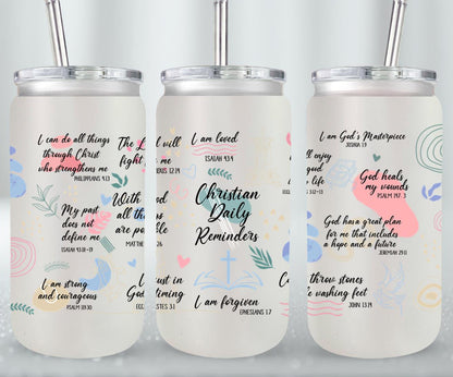 Christian Daily Reminders-10192 - glass can