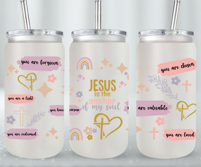 Jesus is the Anchor of my Soul-10211 - glass can