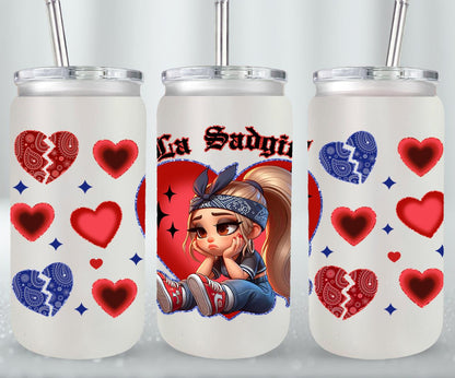 Las Sad Girl-10140 - glass can