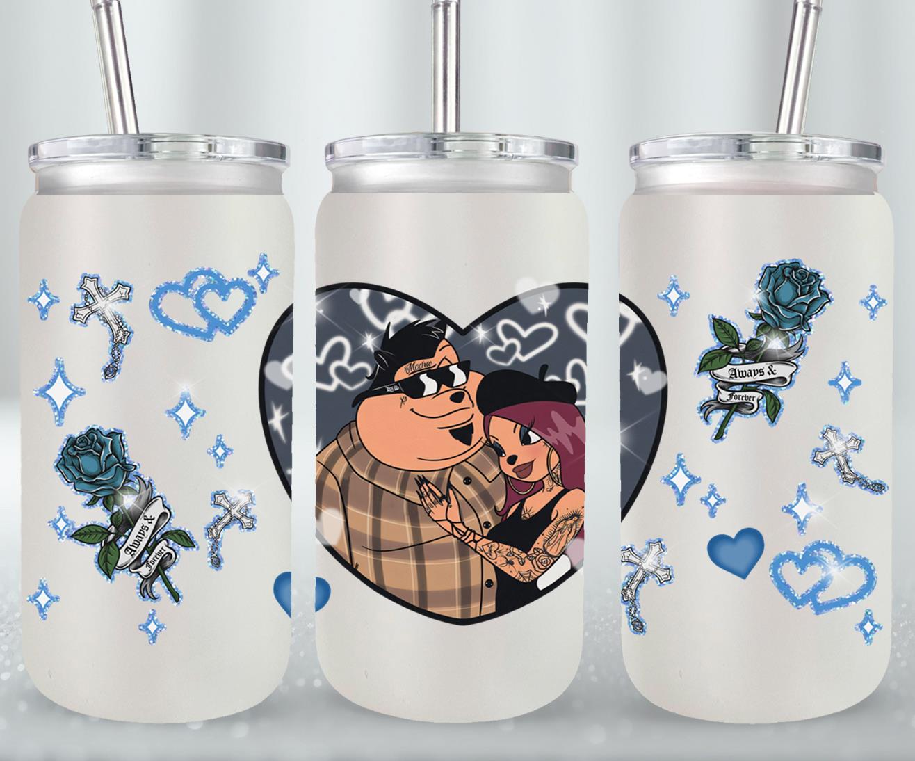 Cholos Cartoon-10159 - glass can