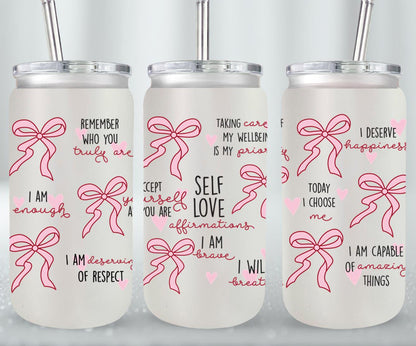 Self Love Affirmations-9908 - glass can