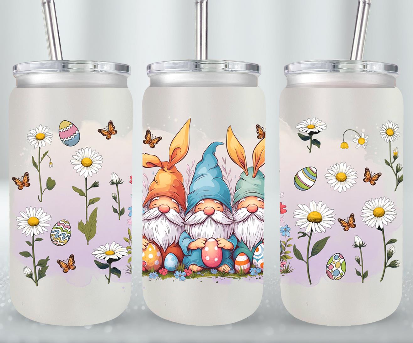 Gnomes Easter Day-10353 - glass can