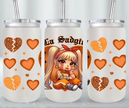 Las Sad Girl-10141 - glass can