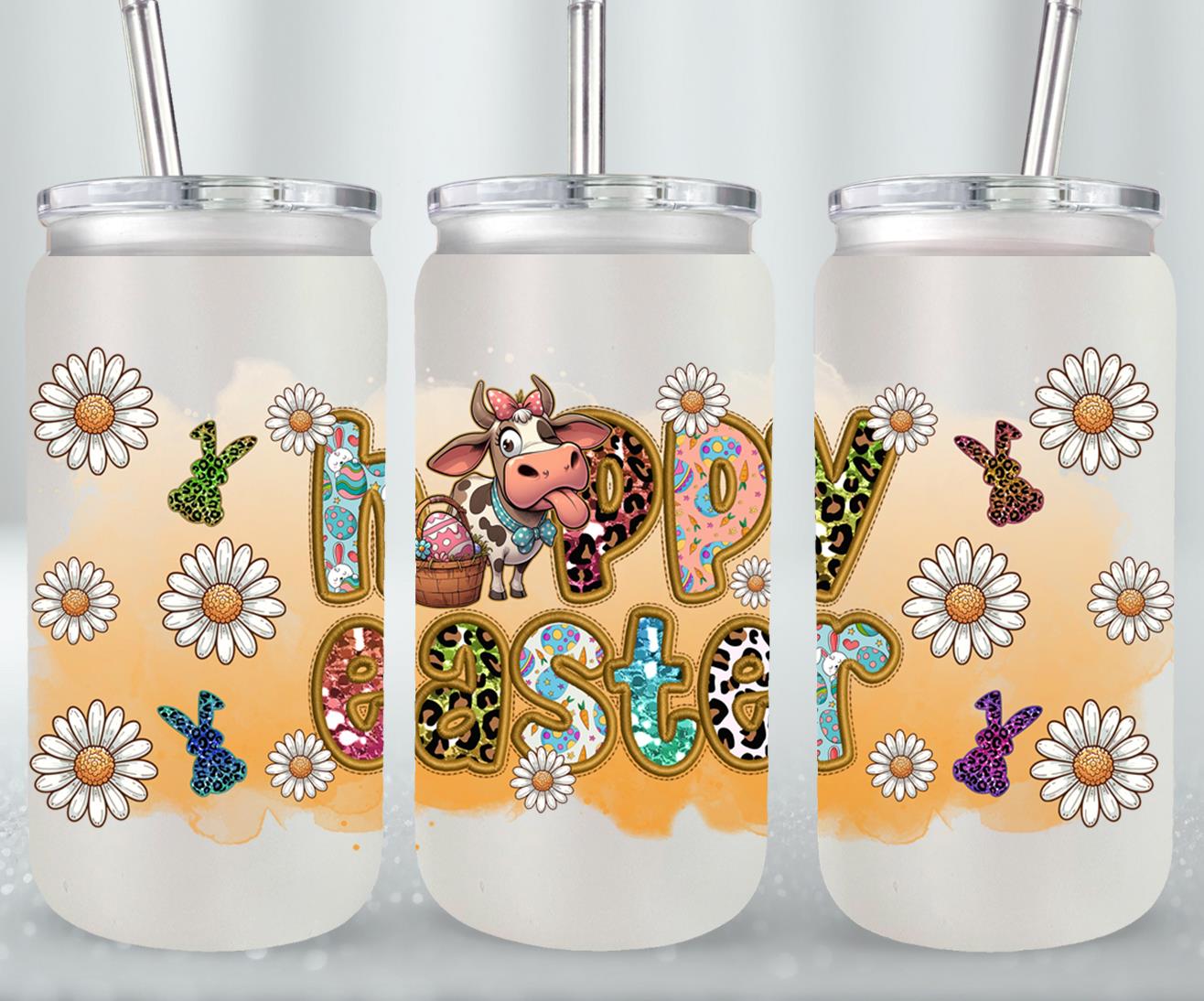 Cow Easter Day-10309 - glass can