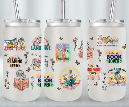 Books Are my Love Language-9972 - glass can