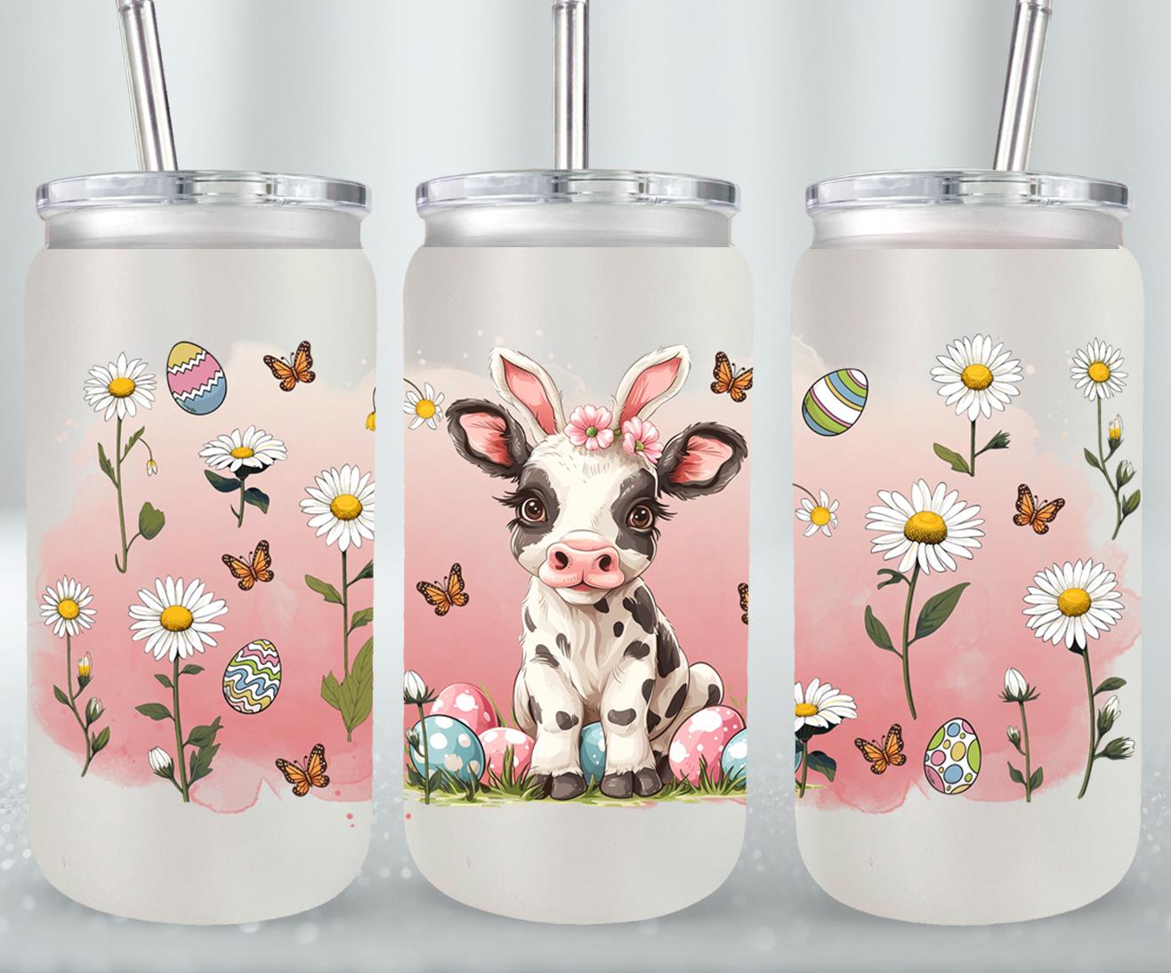 Cow Easter Day-10317 - glass can