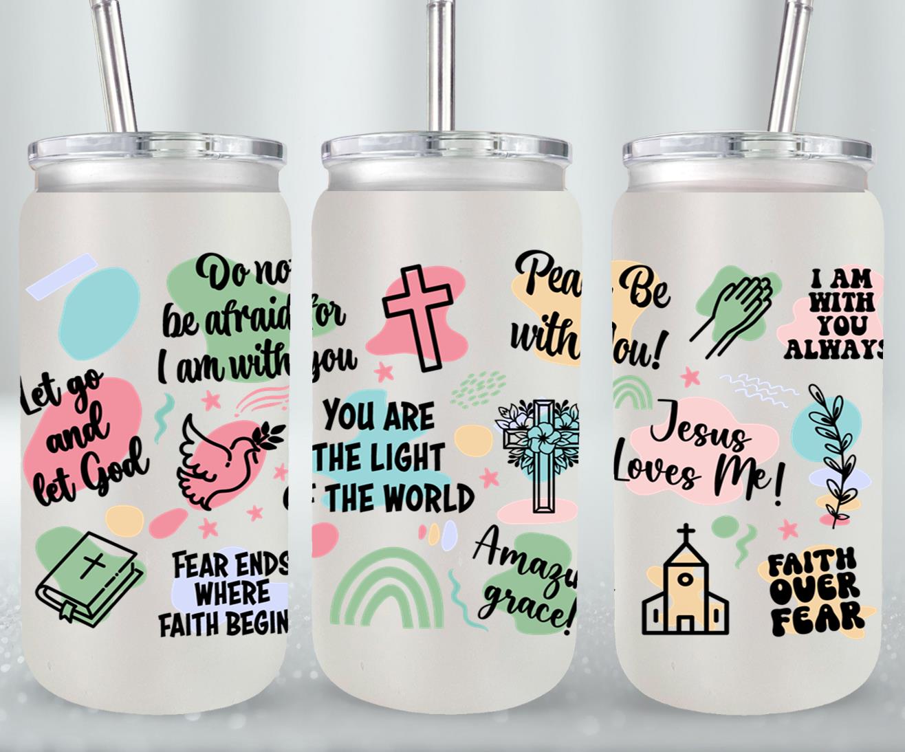 Christian Affirmations-10191 - glass can