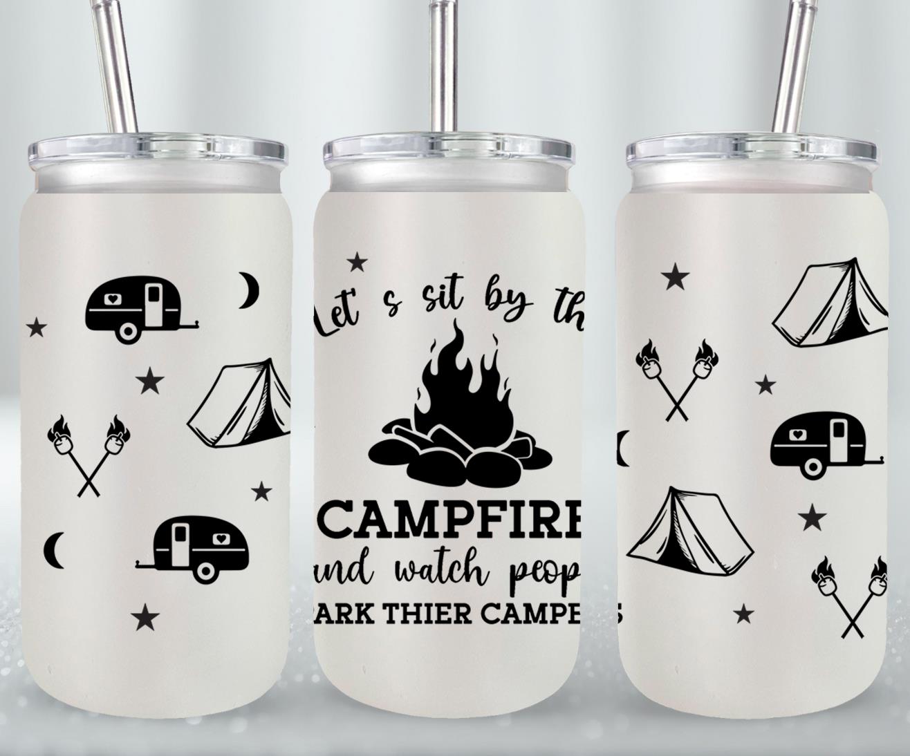 Adventure Camping - glass can