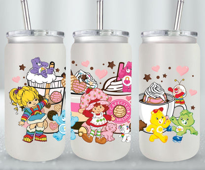 Cafecito y Chisme 80's Cartoons-10064 - glass can