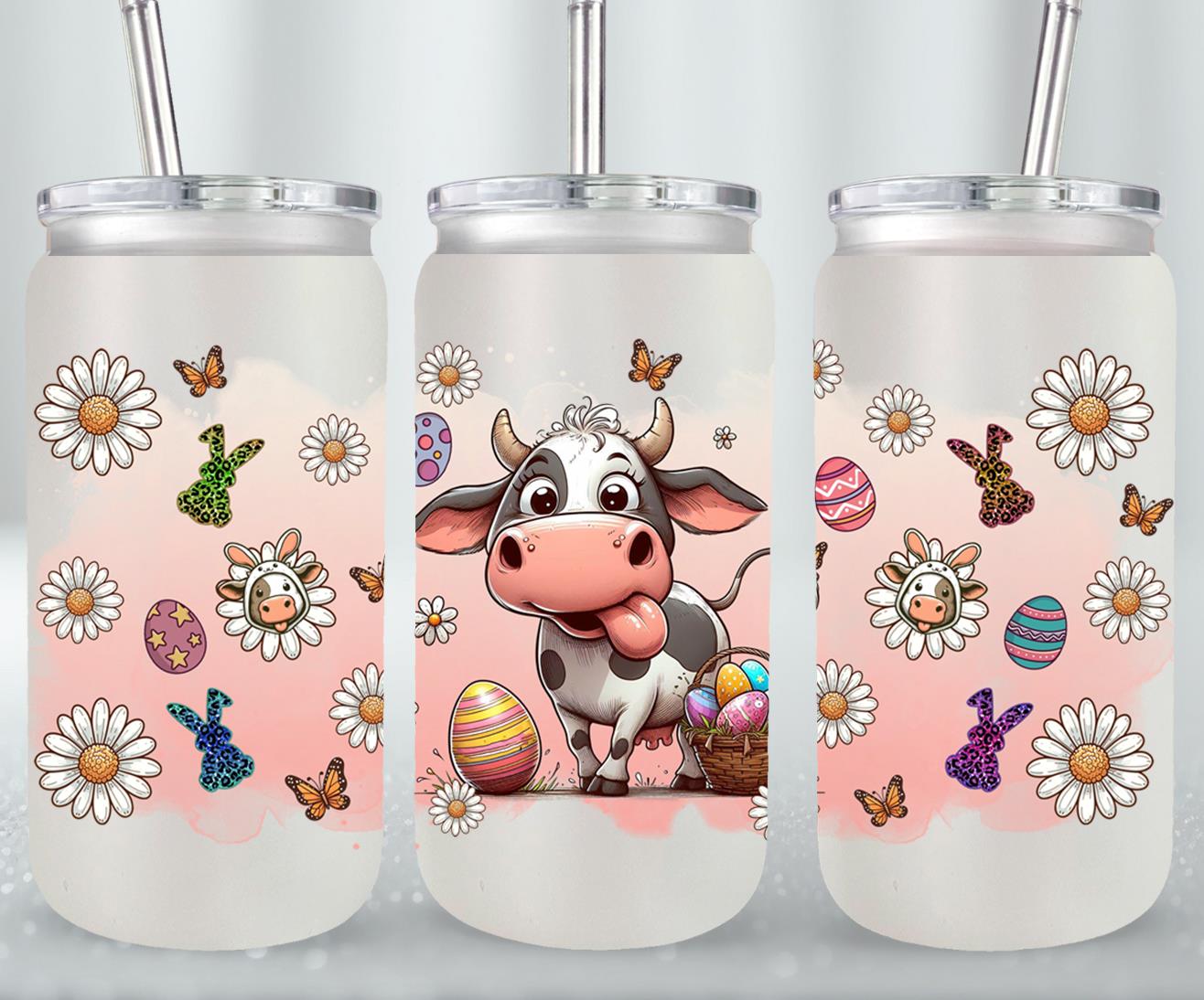 Cow Easter Day-10295 - glass can