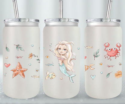 Cute Mermaid-10679 - glass can
