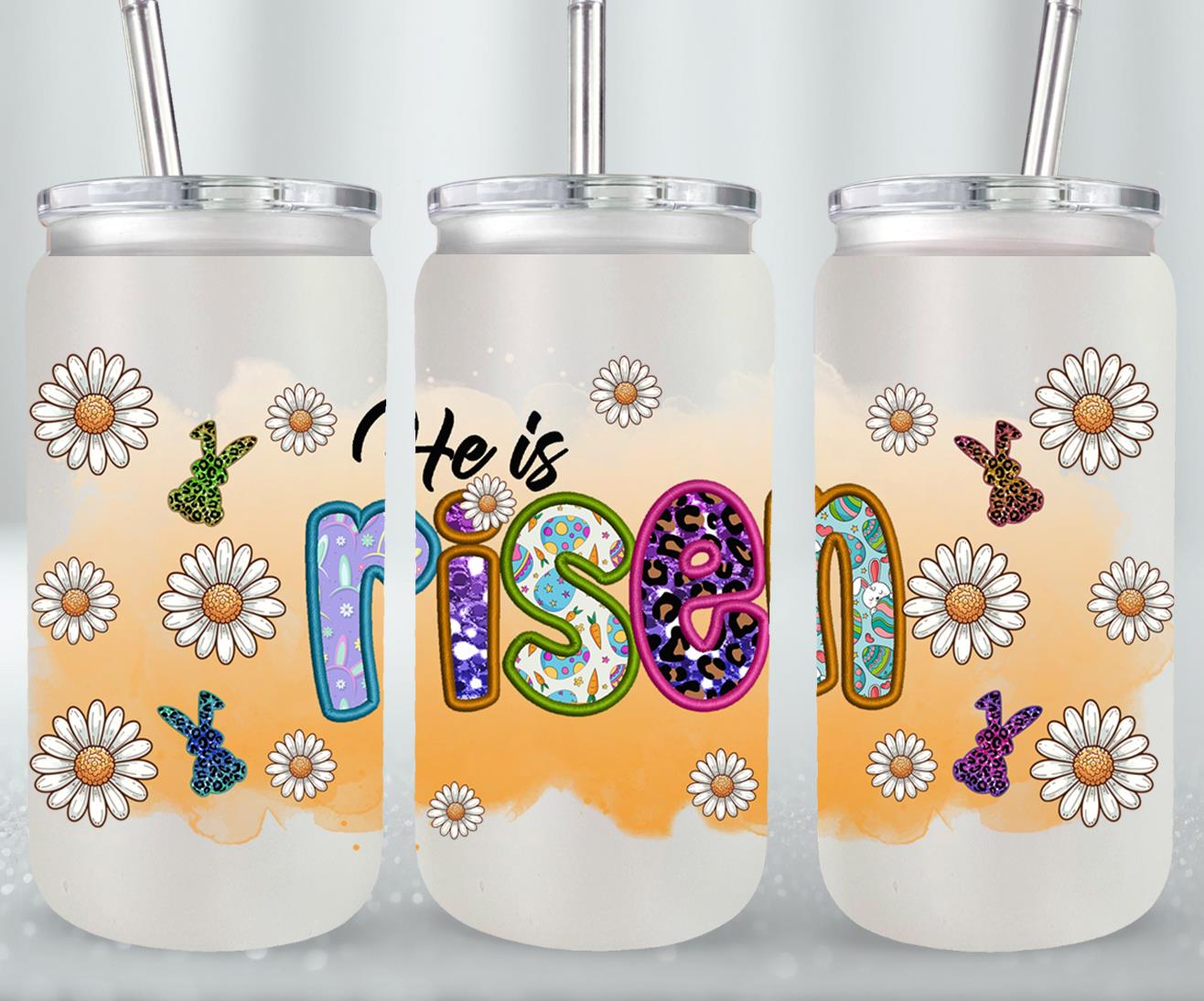 He is Risen-10363 - glass can