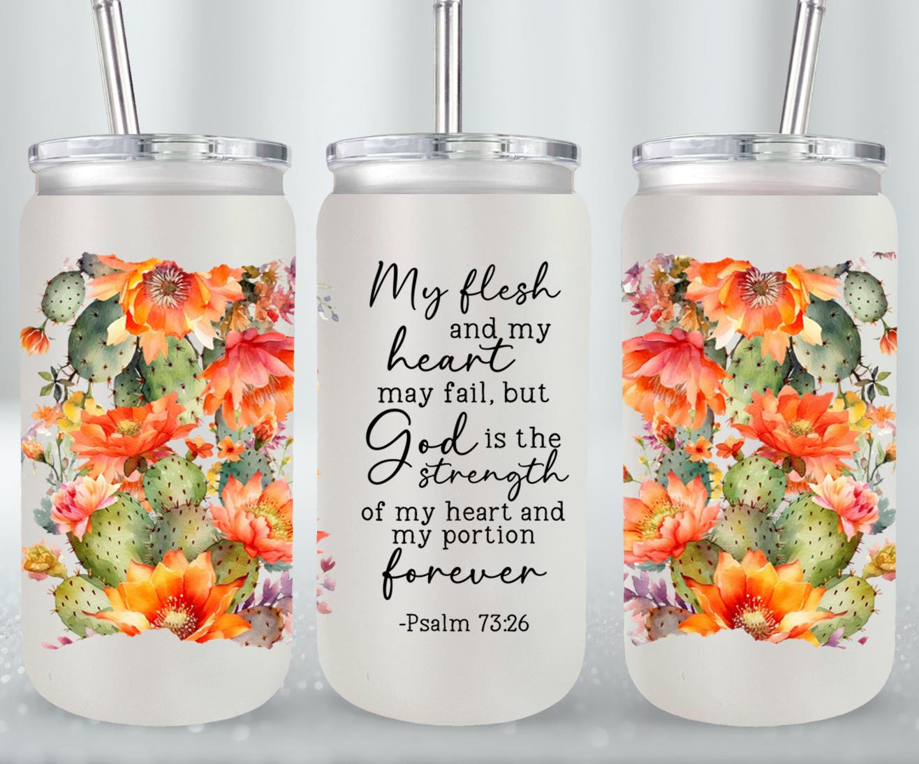 God Is My Strength-10201 - glass can