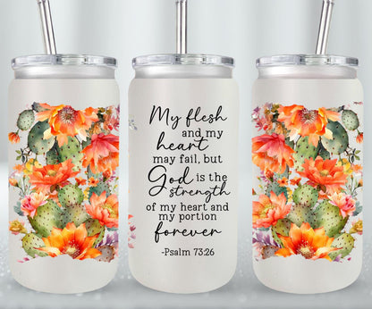 God Is My Strength-10201 - glass can