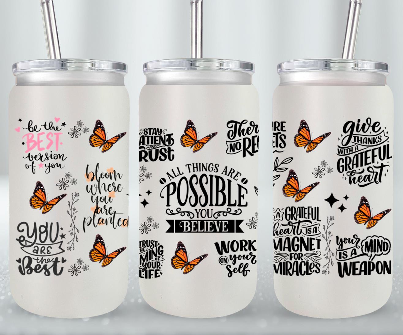 All Things Are Possible - glass can