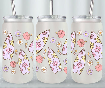 Hibiscos and Surfboard-10686 - glass can