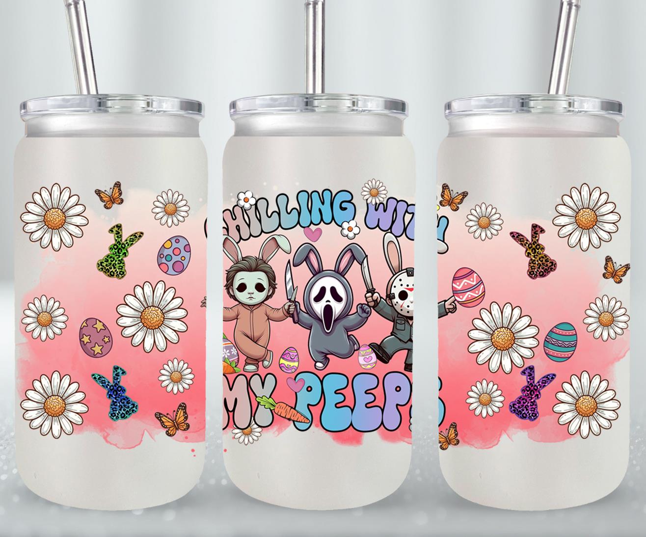 Easter Horror Killer-10330 - glass can