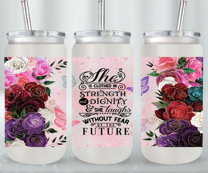 She Is Clothed In - glass can