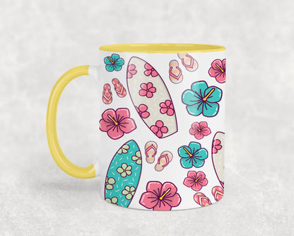 Surfboards Flip Flops Hibiscos-10691 - mugs