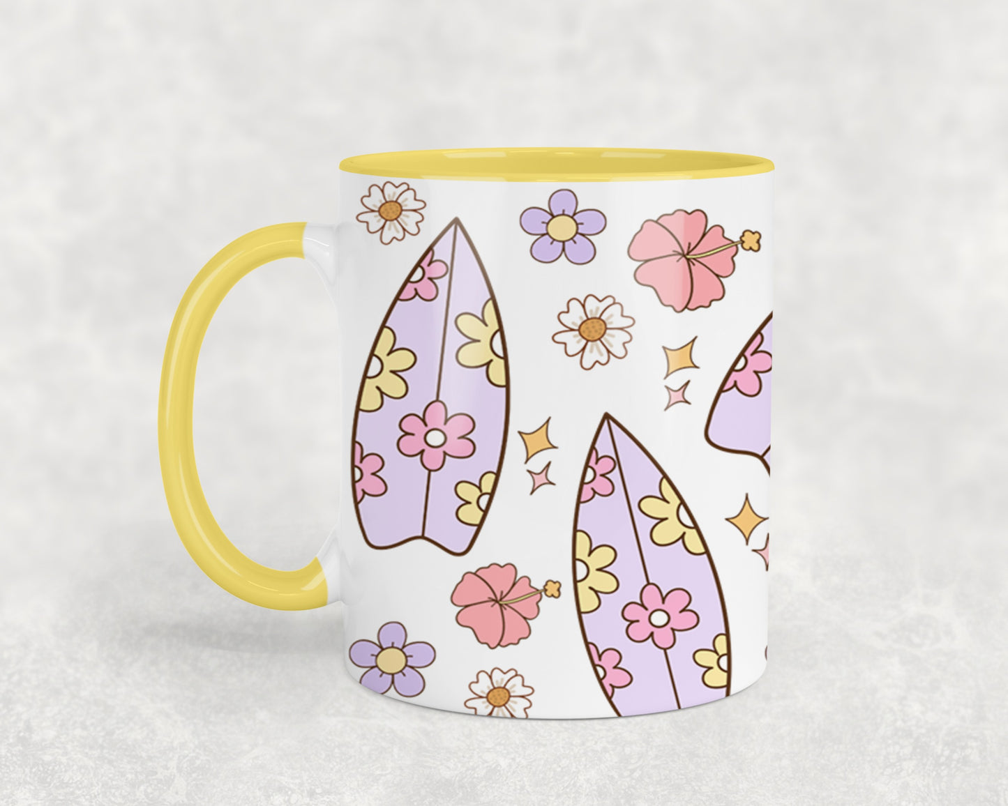 Hibiscos and Surfboard-10686 - mugs